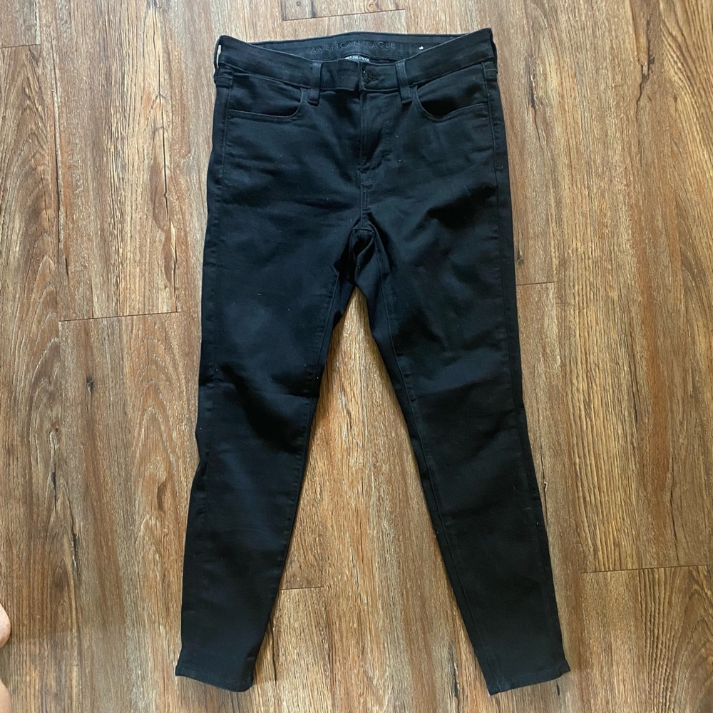 American Eagle Next Level Stretch Black Jeans 8 short - Picture 4 of 4